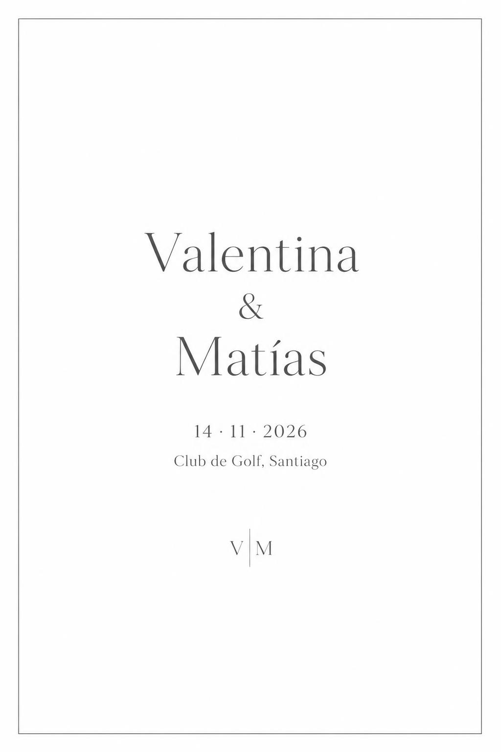 Invitación de matrimonio estilo minimalista