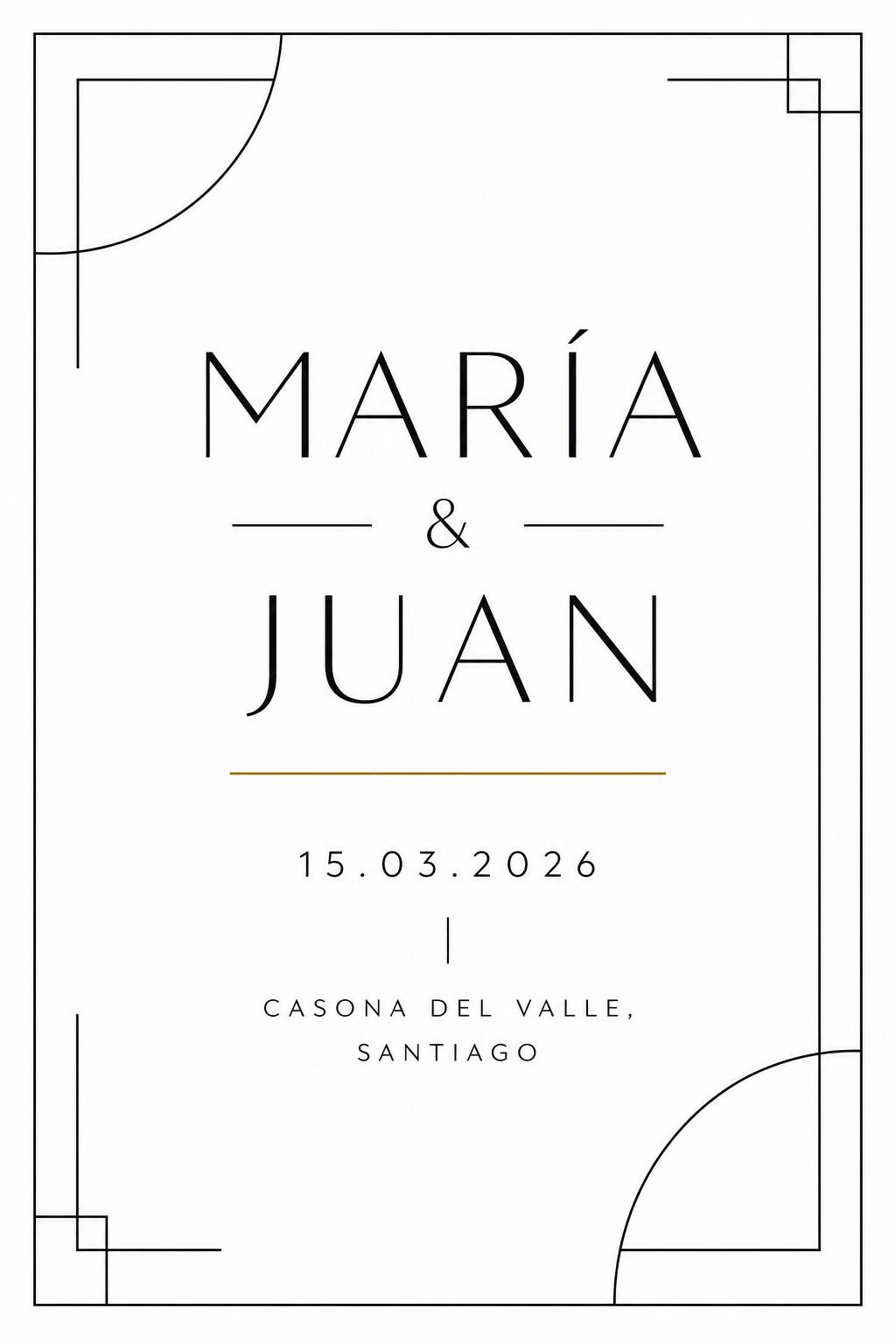 Invitación de matrimonio estilo moderno
